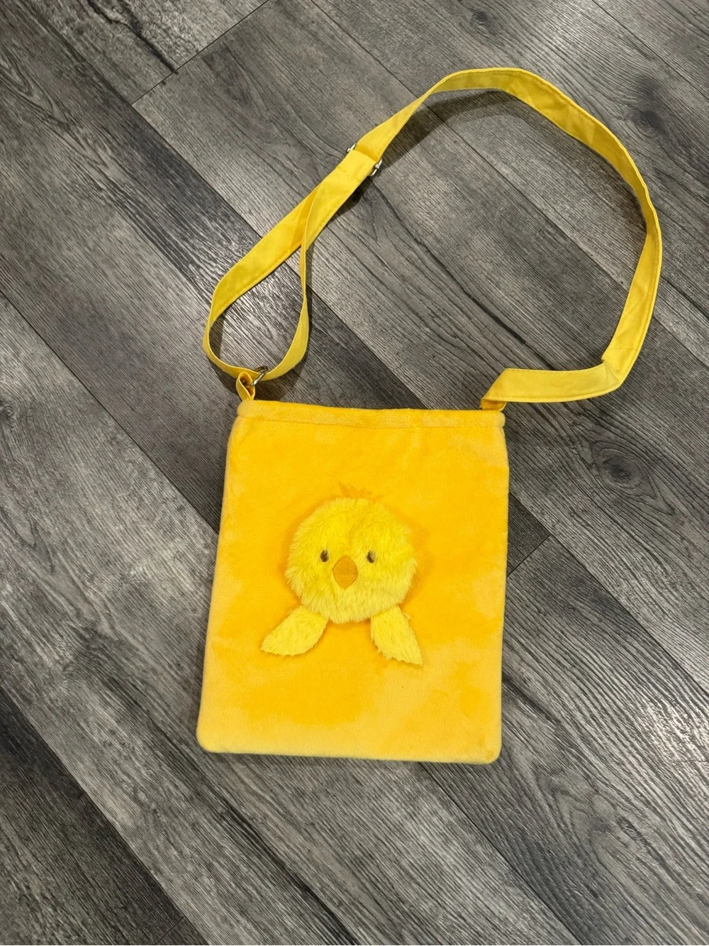 Kids Plush Yellow Chick Crossbody Bag